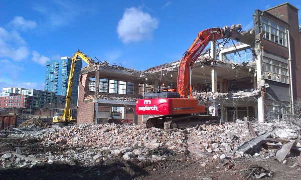 Demolition Excavator on London site